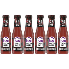 Taco Bell Diablo Sauce 6 Pack 7.5 oz Glass Bottles Mexican Food Condiments Spicy