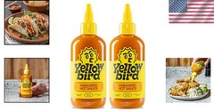 Fruity & Bright Yellowbird Habanero Hot Sauce – 9.8 oz | 2 Bottles Made in Texas