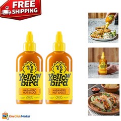 Fruity & Bright Yellowbird Habanero Hot Sauce – 9.8 oz | 2 Bottles Made in Texas