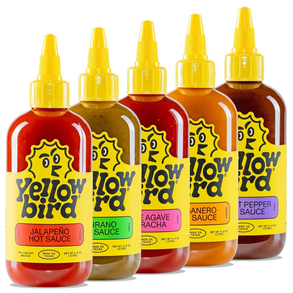 Yellowbird® Classic Hot Sauce Variety Set 9.8 oz Pantry Size Mellow to Real H…