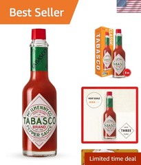 Spice Up Meals with Brand Red Pepper Hot Sauce, 2 Fl Oz, Kosher & Halal