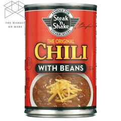 (4 Pack) Steak ‘N Shake Chili with Beans, 15 Oz