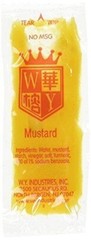 W.Y. Industries Chinese Yellow Mustard Sauce, Individual Sealed Sauce 30 Packets
