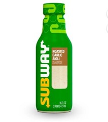 NEW SIGNATURE SUBWAY ROASTED GARLIC AIOLI SAUCE 16 FLOZ (1 PINT) 473mL BOTTLE