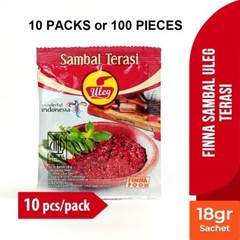 Sambal Uleg Finna Terasi Indonesia Food 18 gr 10 Packs, 10 Sachets / Pack
