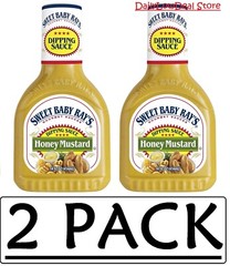 2 PACK – Sweet Baby Ray’s Honey Mustard Dipping Sauce 14 oz Rays (Total 28 oz)
