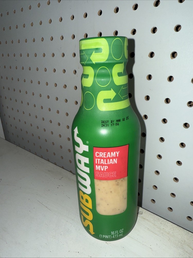 NEW SIGNATURE SUBWAY CREAMY ITALIAN MVP SAUCE 16 FLOZ (1 PINT) 473mL BOTTLE BUY