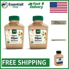 Pack of 2 Organic Dijon Mustard – , Kosher, 16 oz Total of Gourmet Flavor