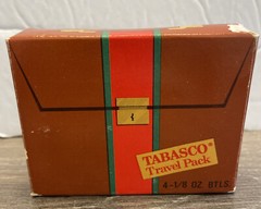 TABASCO~UNION PACIFIC~Pepper Sauce~Minis Glass~Travel Gift Bottles 4Pack Sealed