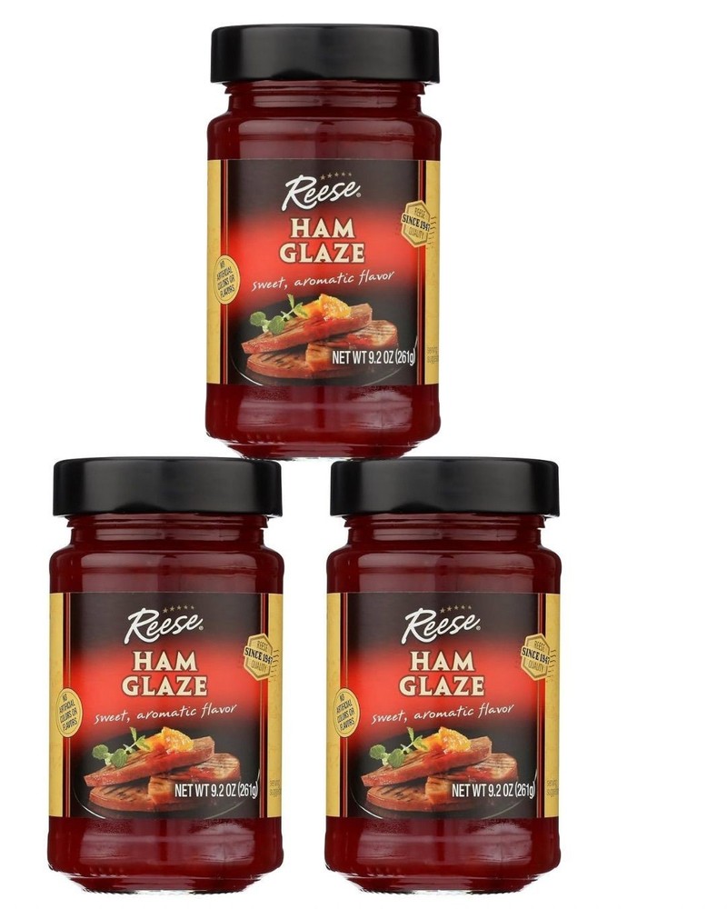 Reese Ham Glaze 9.2 oz glass jar bulk (3-Pack)