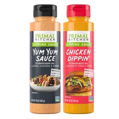 Primal Kitchen Dipping Sauces 2 Pack Yum Yum Sauce & Chicken Dippin’ Sauce