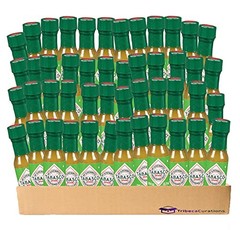 Tabasco Miniature Bottles of Jalapeno Sauce | 1/8 Fl Oz Mini Glass Bottles | 24