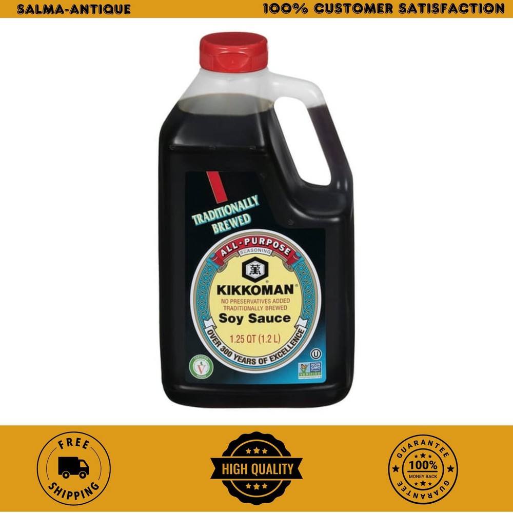 Kikkoman Soy Sauce 1.25 QT (40 fl oz) Large Bottle