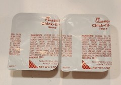 Chick-fil-a Sauce Misprint Packaging Set of 2 Collectors Items — Rare
