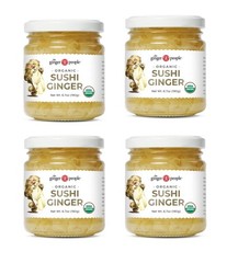 4 Pack The Ginger People Organic Pickled Sushi Ginger 6.7 oz Glass Jars Non-GMO