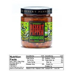 Desert Pepper Corn and Black Bean Red Pepper Salsa – Medium – 16 oz