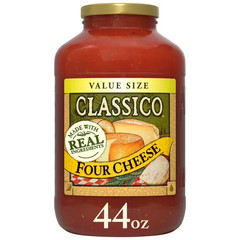 Four cheese spaghetti pasta sauce Large size 44 oz Jar Italian style creamy