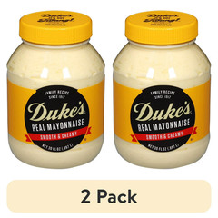 (2 pack) Duke’s® Real Mayonnaise, 30 oz Jar, Smooth & Creamy Mayo