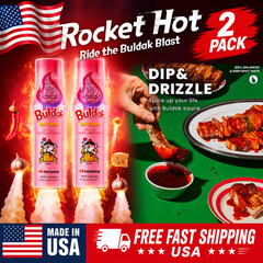 (2 pack) Samyang Carbo Buldak Korean Spicy Hot Chicken Flavor Sauce, 7oz, Bottle