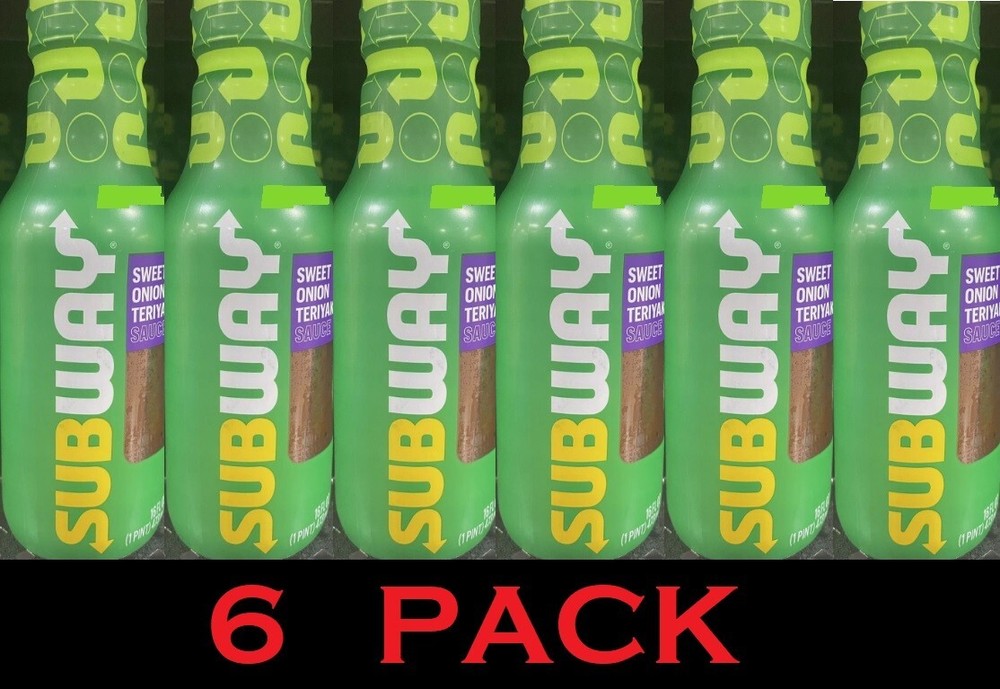 SUBWAY SWEET ONION TERIYAKI Sauce 16 Fl Oz Bottle – DISPLAY READY – 6 PACK