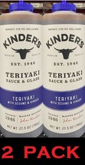 KINDER’S Premium TERIYAKI SAUCE & GLAZE Sesame & Ginger 27.5 Oz Bottle – 2 PACK