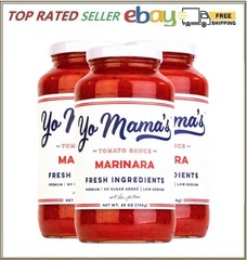 Yo Mama s Foods Low-Sodium Marinara Pasta Sauce, 25 oz., 3 pk.