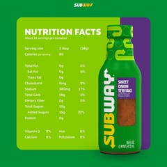 Subway Sweet Onion Teriyaki Sauce, 16 fl. oz.