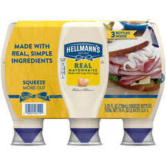 Hellmann’s Real Mayonnaise, 25 oz., 3 pk.