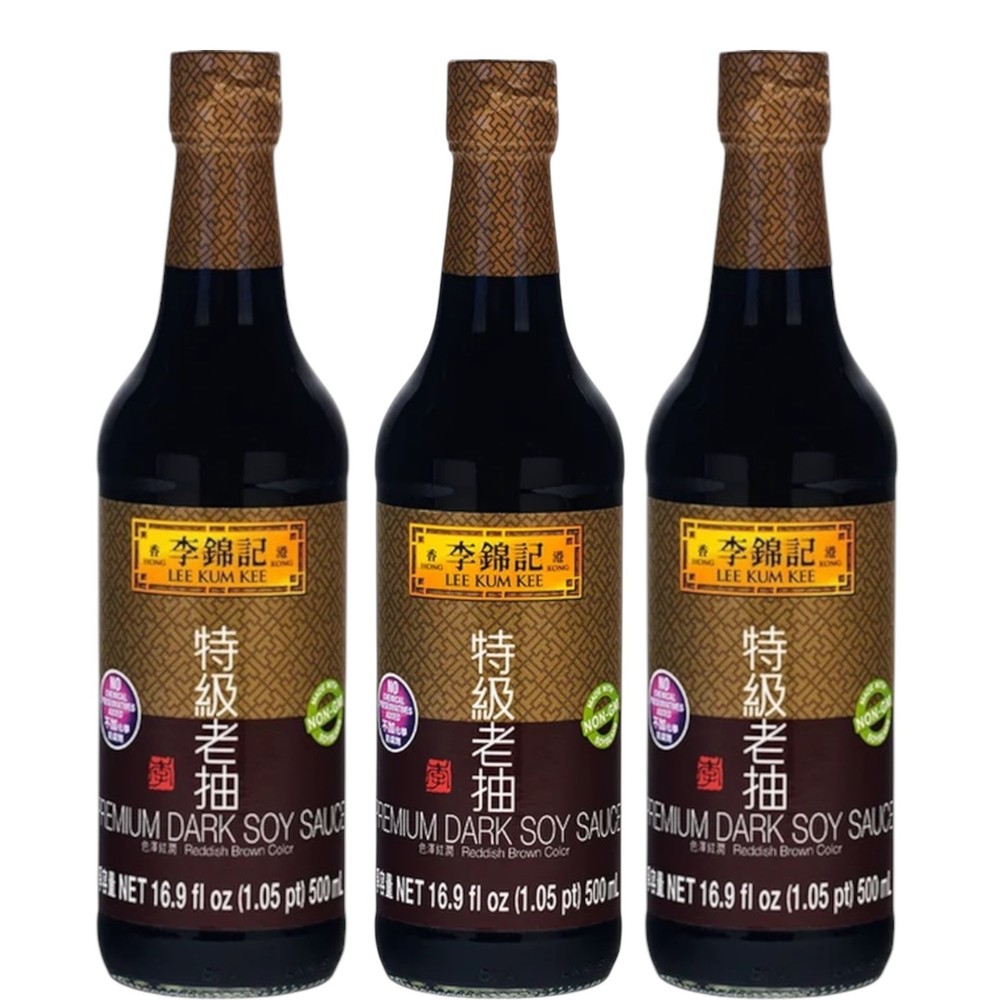 Lee Kum Kee Premium Dark Soy Sauce 16.9 oz ( Pack of 3 )