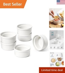 Chic White 2 Oz Sauce Cups – Set of 6 for Stylish Serving & Functional Design