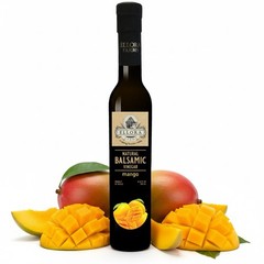 Mango Fruit Infused Balsamic Vinegar, Barrel Aged Thick, Glass Bottle, 8.45 oz