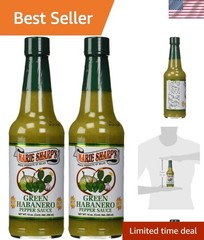 Marie Sharp’s Green Habanero Hot Sauce 10 Oz – All-Natural Spice Duo (2-Pack)