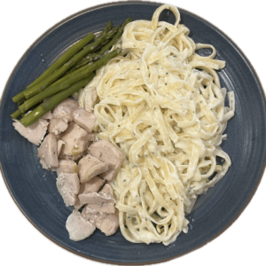 Fettuccine Alfredo with Roast Chicken & Asparagus (ITALIAN)